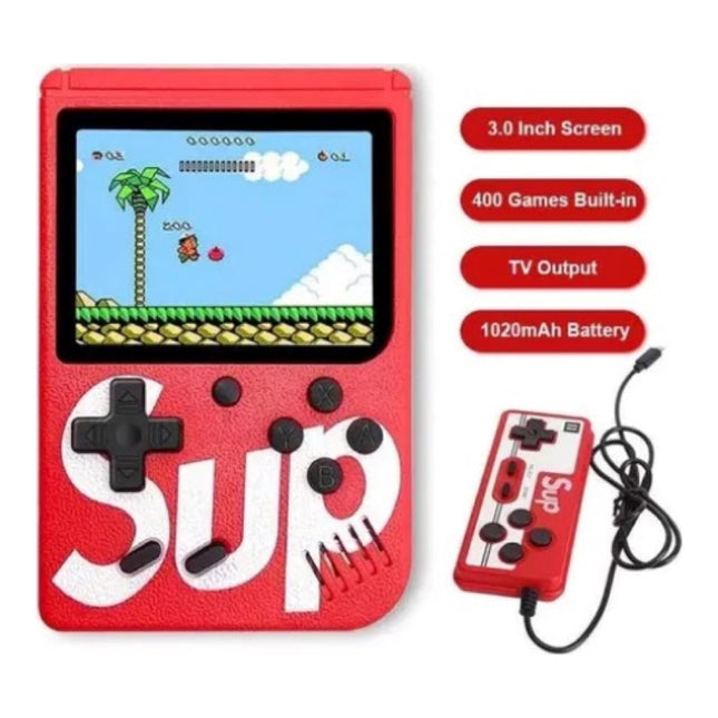 Console Portátil Retrô SUP Game Box 400 Jogos com Controle
