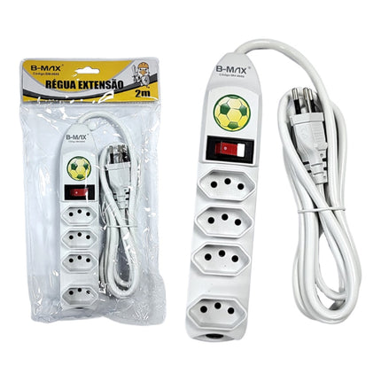 Régua Extensão Elétrica B-Max 5 Tomadas 2M BM-8686