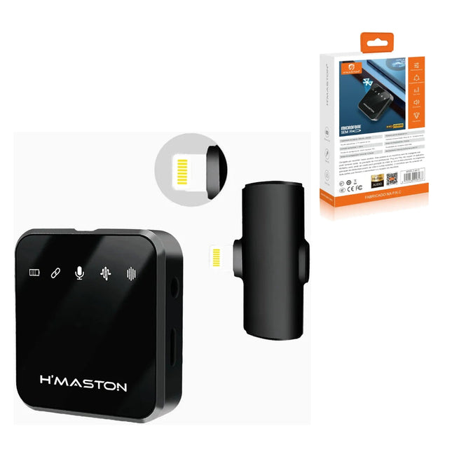 Microfone de Lapela Sem Fio Lightning - H'Maston MK13