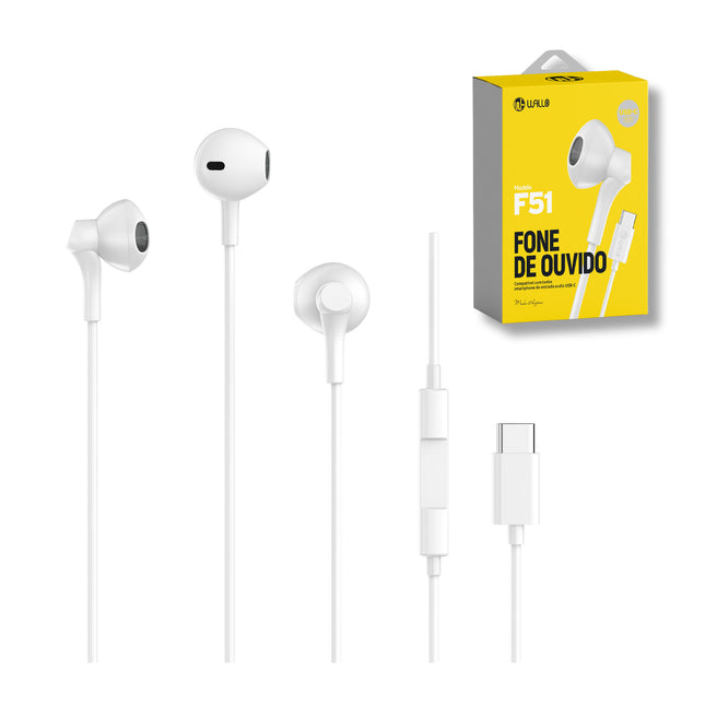 Fone de Ouvido com Fio F-51