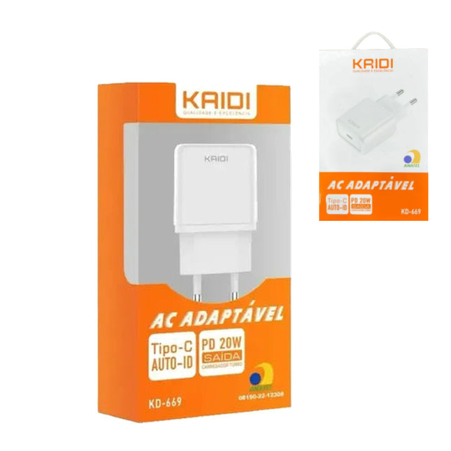 Fonte 20W Tipo C Kaidi KD-669