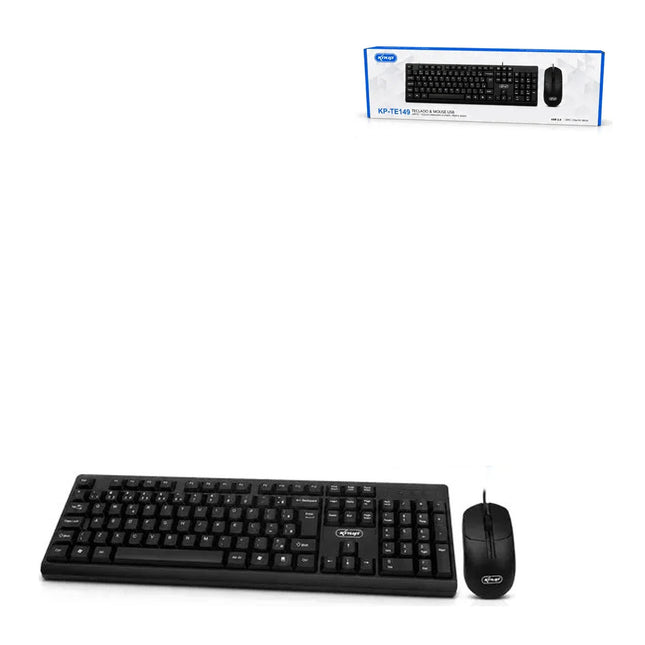 Teclado e Mouse USB para PC e Notebook KP-TE149
