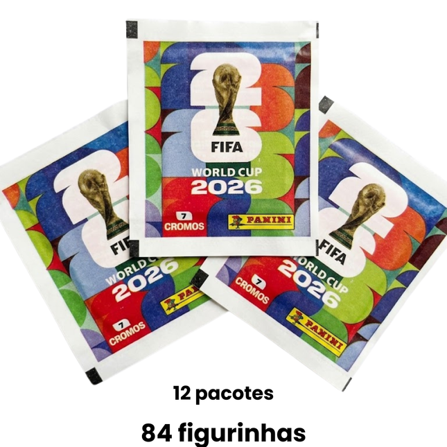 Figurinha Adesiva Copa do Mundo 2026 Panini | 12 Envelopes