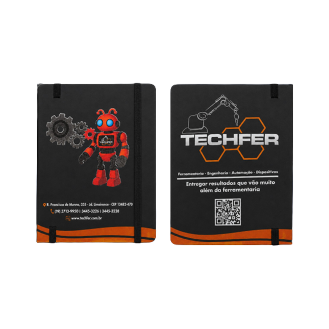 Caderno Emborrachado com Personalização UV 10 Unidades