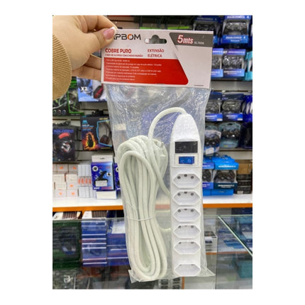 Extensão Elétrica Kapbom 6 Tomadas 5M SL7606