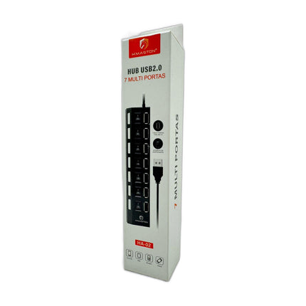Hub USB 7 Multi Portas H'Maston HA02 #saldão