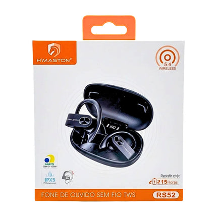 Fone Esportivo Bluetooth sem fio H'Maston RS52