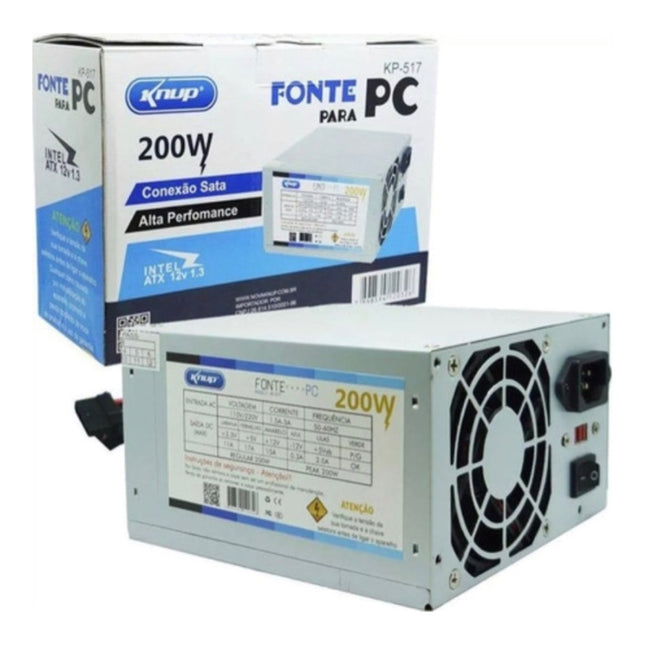 Fonte para PC ATX 200W Knup KP-517
