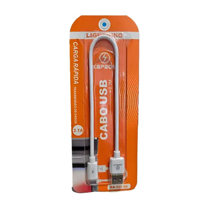 Cabos USB iPhone 20cm Kapbom KA-321-5G