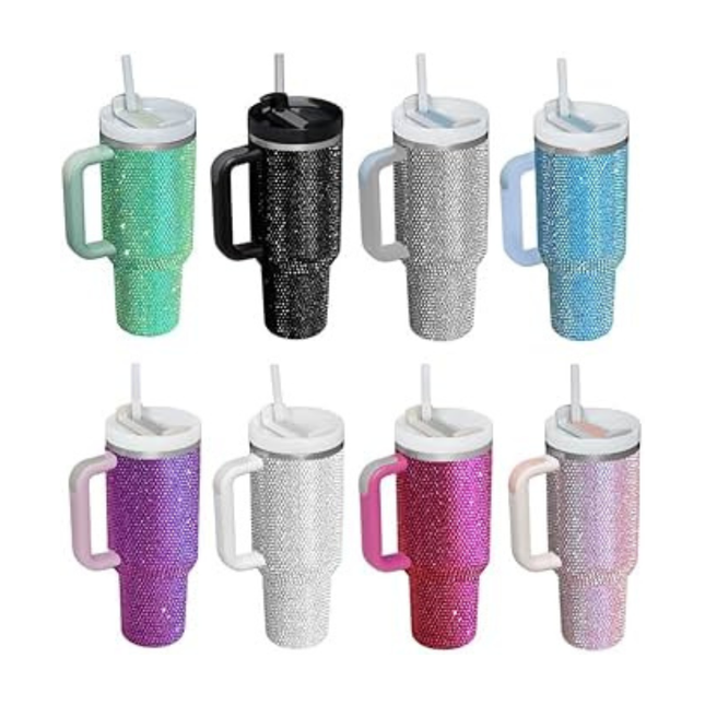 Copo Térmico 1200ml - Strass Brilhante