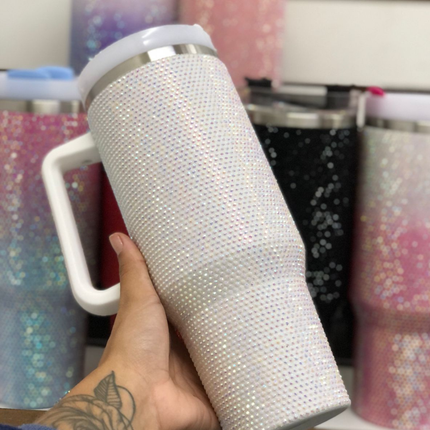 Copo Térmico 1200ml - Strass Brilhante