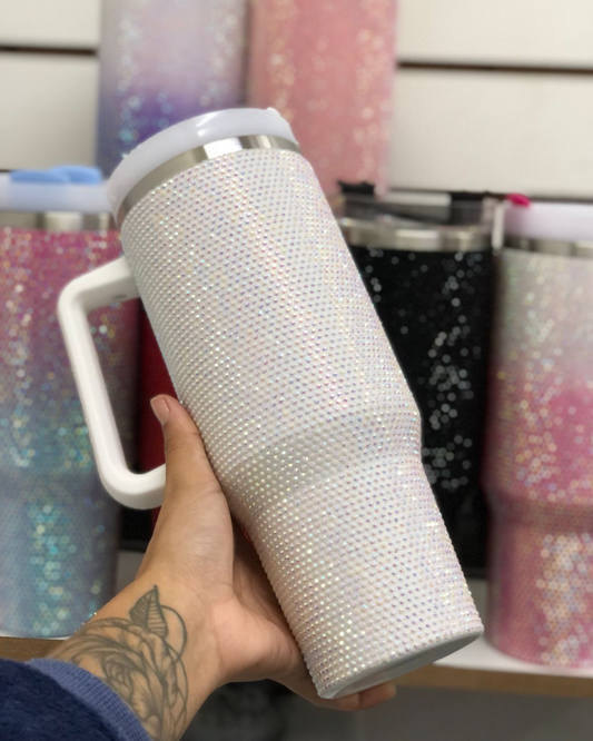 Copo Térmico 1200ml - Strass Brilhante
