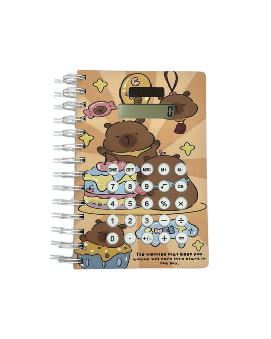 Caderno Calculadora Capivara