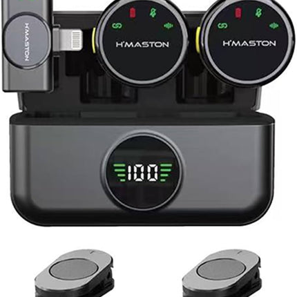 Microfone Lapela Hmaston Lightning 2 em 1 MK18