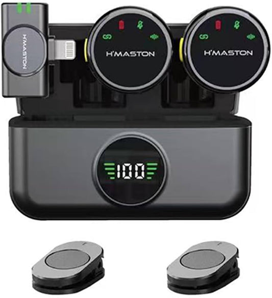 Microfone Lapela Hmaston Lightning 2 em 1 MK18