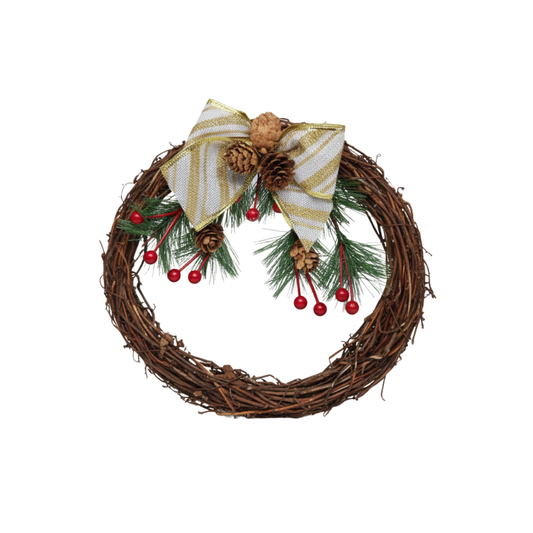 Coroa de natal com laço