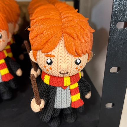 Boneco 3D Jovem Bruxo Ruivo Colecionável