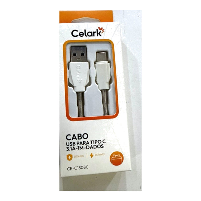 Cabo USB para Tipo C 3.1A 1 Metro com Mola CE-C1308C