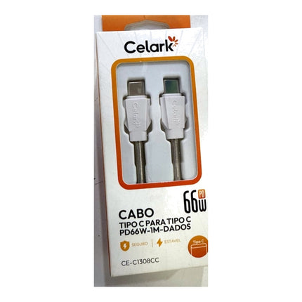 Cabo Tipo C para Tipo C 66W 1 Metro com Mola CE-C1308CC