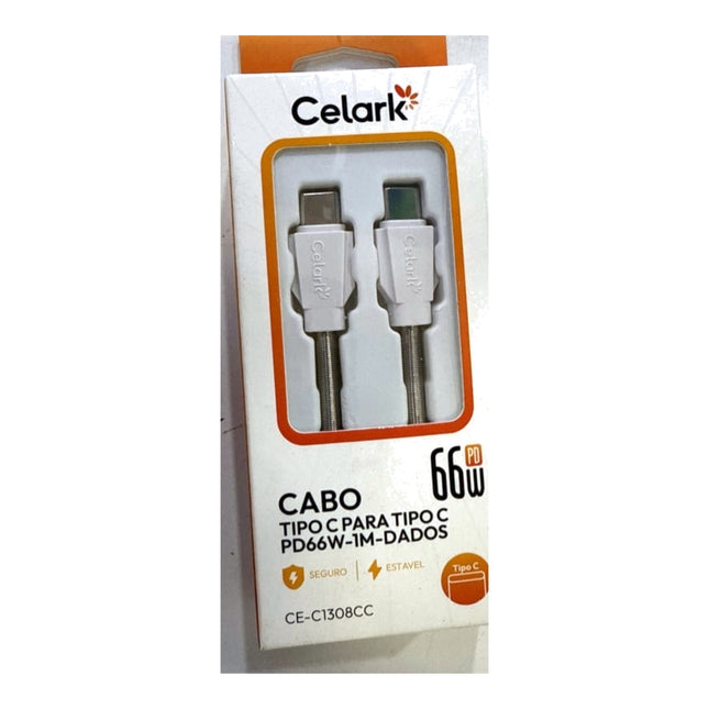 Cabo Tipo C para Tipo C 66W 1 Metro com Mola CE-C1308CC