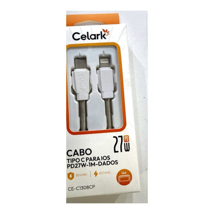 Cabo Tipo C para iOS 27W 1 Metro com Mola CE-C1308CP
