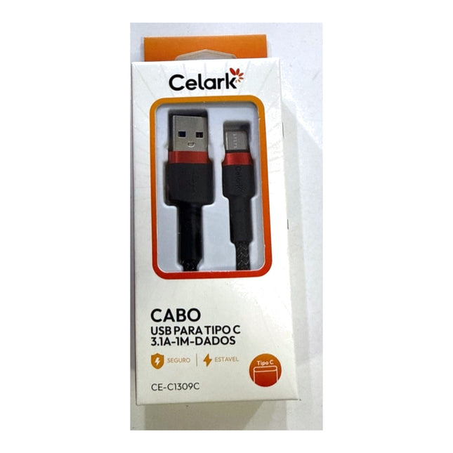 Cabo USB para Tipo C 3.1A 1 Metro Trançado CE-C1309C