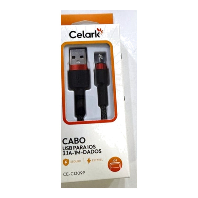 Cabo USB para iOS 3.1A 1 Metro Trançado CE-C1309P