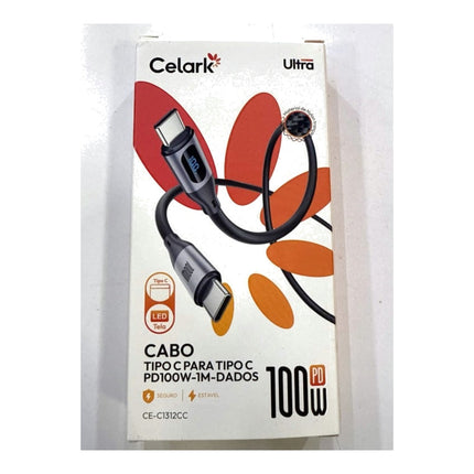 Cabo Tipo C para Tipo C 100W 1 Metro com Visor LED CE-C1312CC