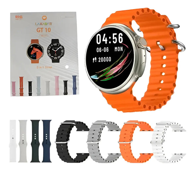 Relógio Smartwatch Gt10 Bluetooth 8 Pulseiras Tela 48mm