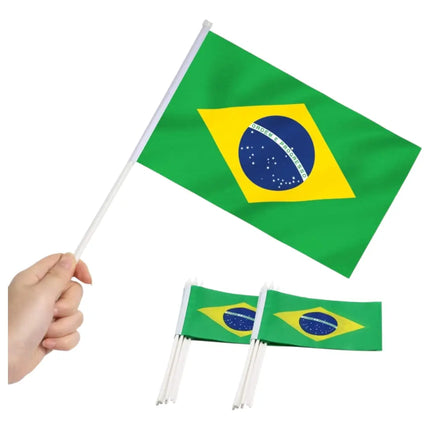 Kit 12 Unidades - Bandeirinhas do Brasil