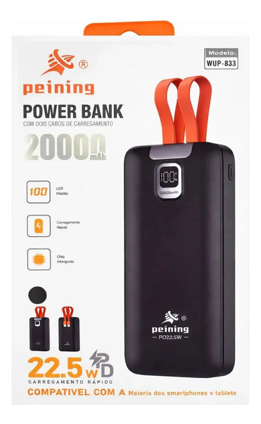 Carregador Portátil Power Bank 20.000mah WUP-833