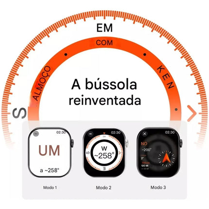 Relógio Smartwatch Hw Watch X com 7 Pulseiras