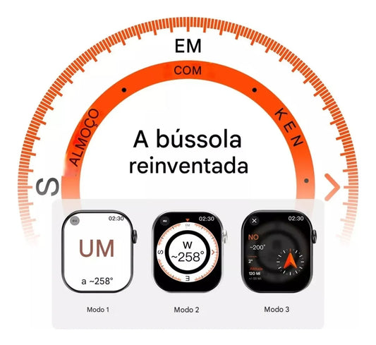 Relógio Smartwatch Hw Watch X com 7 Pulseiras