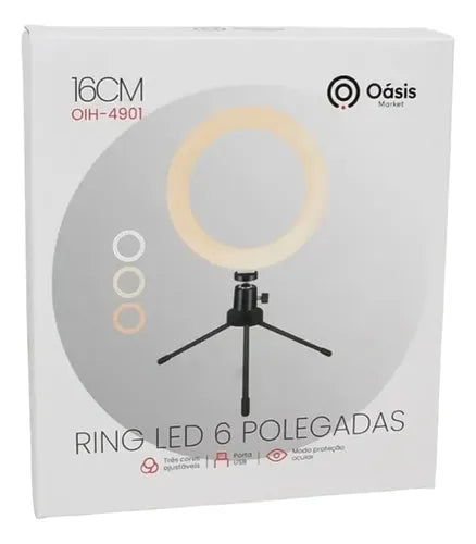 Ring Light 6 Polegadas Usb com Tripé