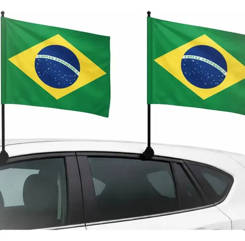 Kit 6 Unidades - Bandeira Para Vidro de Carro