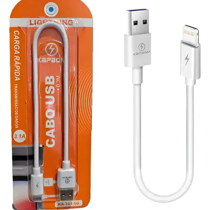 Cabos USB iPhone 20cm Kapbom KA-321-5G