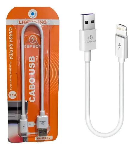 Cabos USB iPhone 20cm Kapbom KA-321-5G