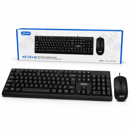 Teclado e Mouse USB para PC e Notebook KP-TE149
