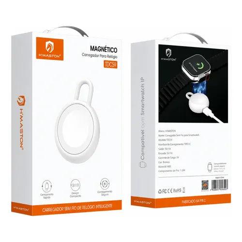 Carregador Magnético Sem Fio para Smartwatch H'Maston YD69
