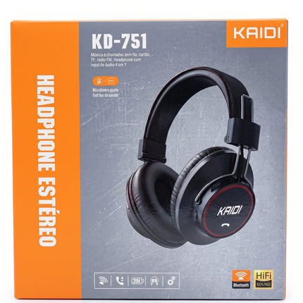 Fone Bluetooth Headset Estéreo Kaidi KD-751