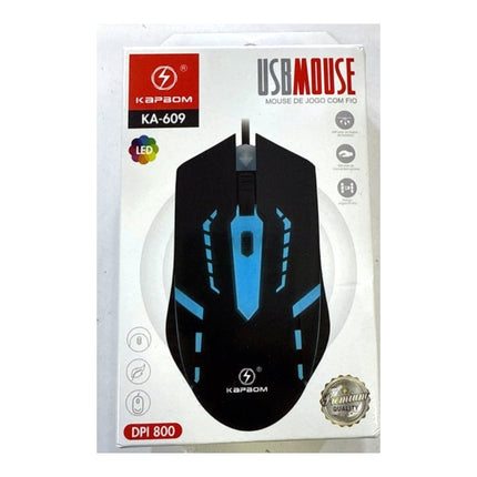 Mouse Gamer com Fio LED Kapbom KA-609