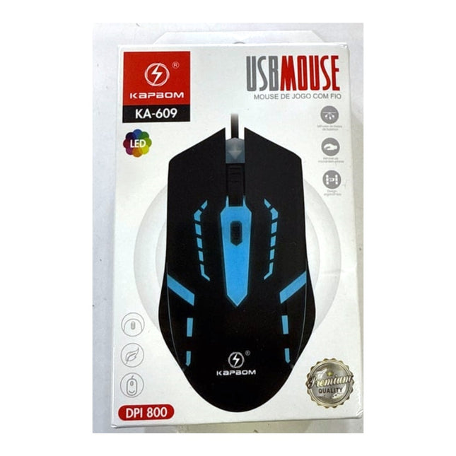Mouse Gamer com Fio LED Kapbom KA-609