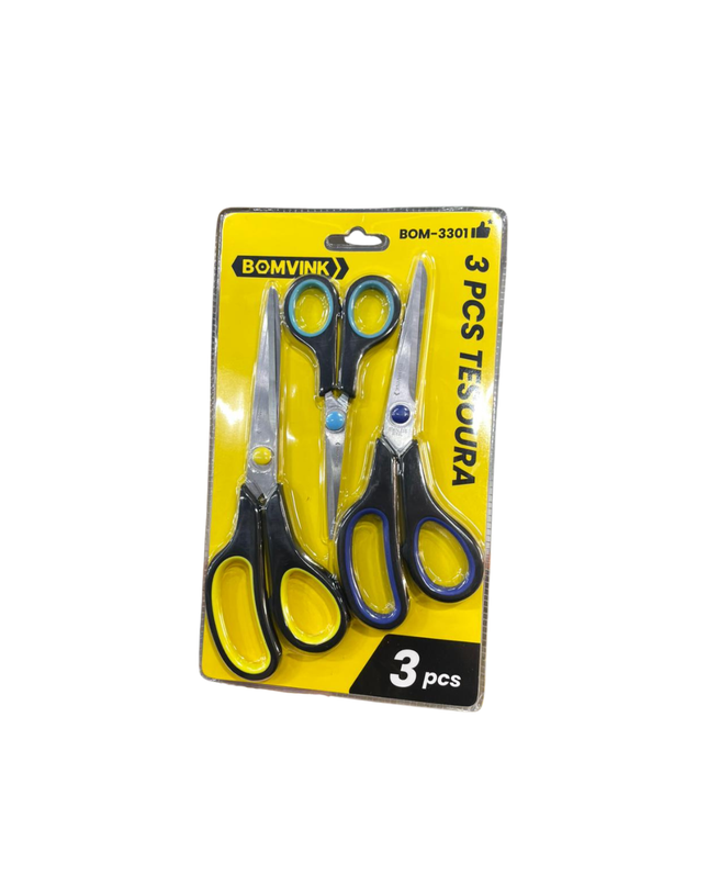 Kit 3 Tesouras BOM-3301 #saldão