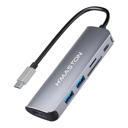 Hub Multifuncional Tipo-C 6 em 1 HDMI 4K H'Maston PRO ZHQ-01