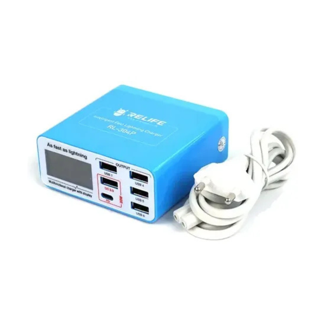 Carregador Relife USB 6 Entradas Rl-304P