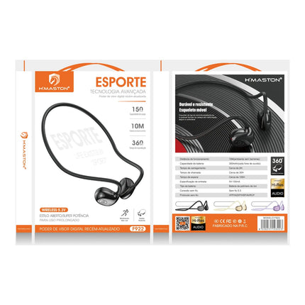 Fone Bluetooth Esportivo H'Maston F922