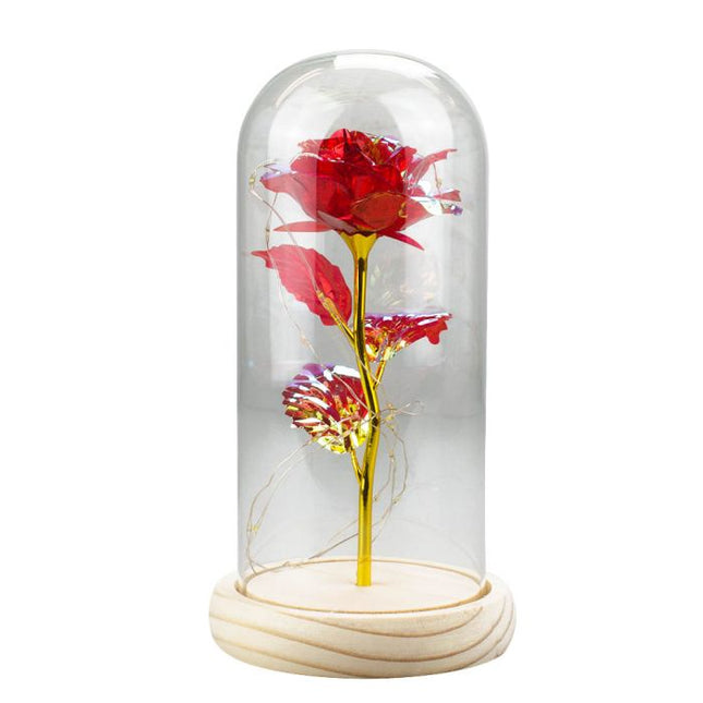 Luminária Decorativa Com Rosa Em Cúpula