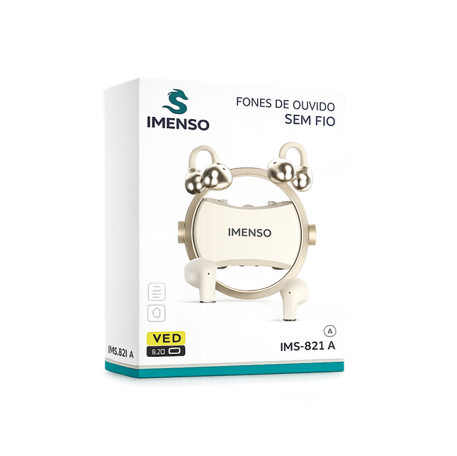 Fone de Ouvido Bluetooth Sem Fio IMS-821A