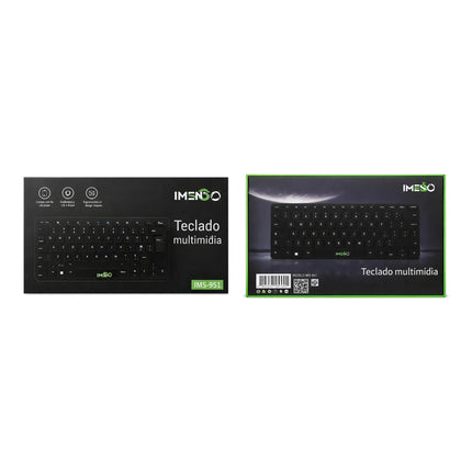 Teclado Multimídia Sem Fio e Bluetooth Imenso IMS-951