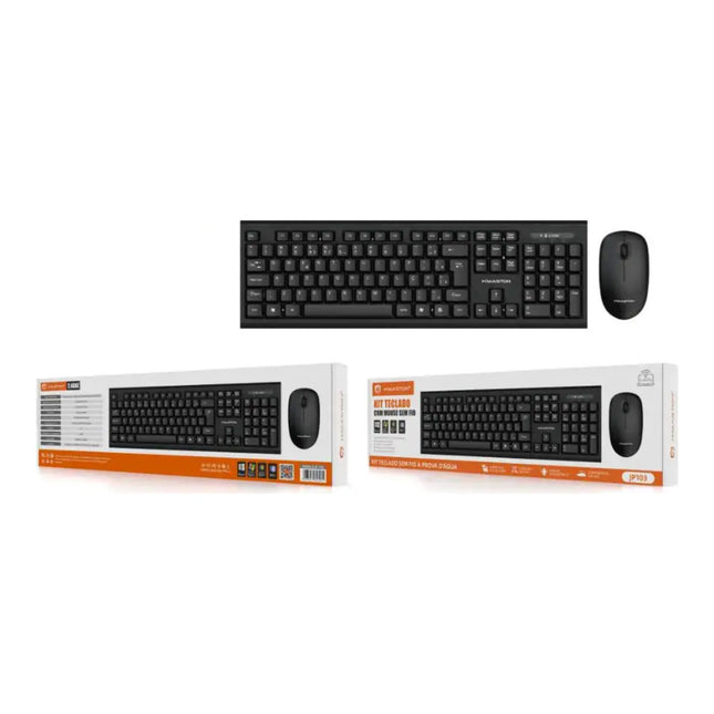 Kit Teclado e Mouse Sem Fio à Prova d'Água H'Maston JP103